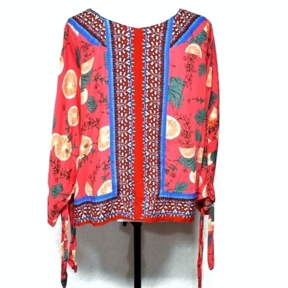 FREE People Freshly Squeezed Orange V-neck Tunic - Picture 7 of 8